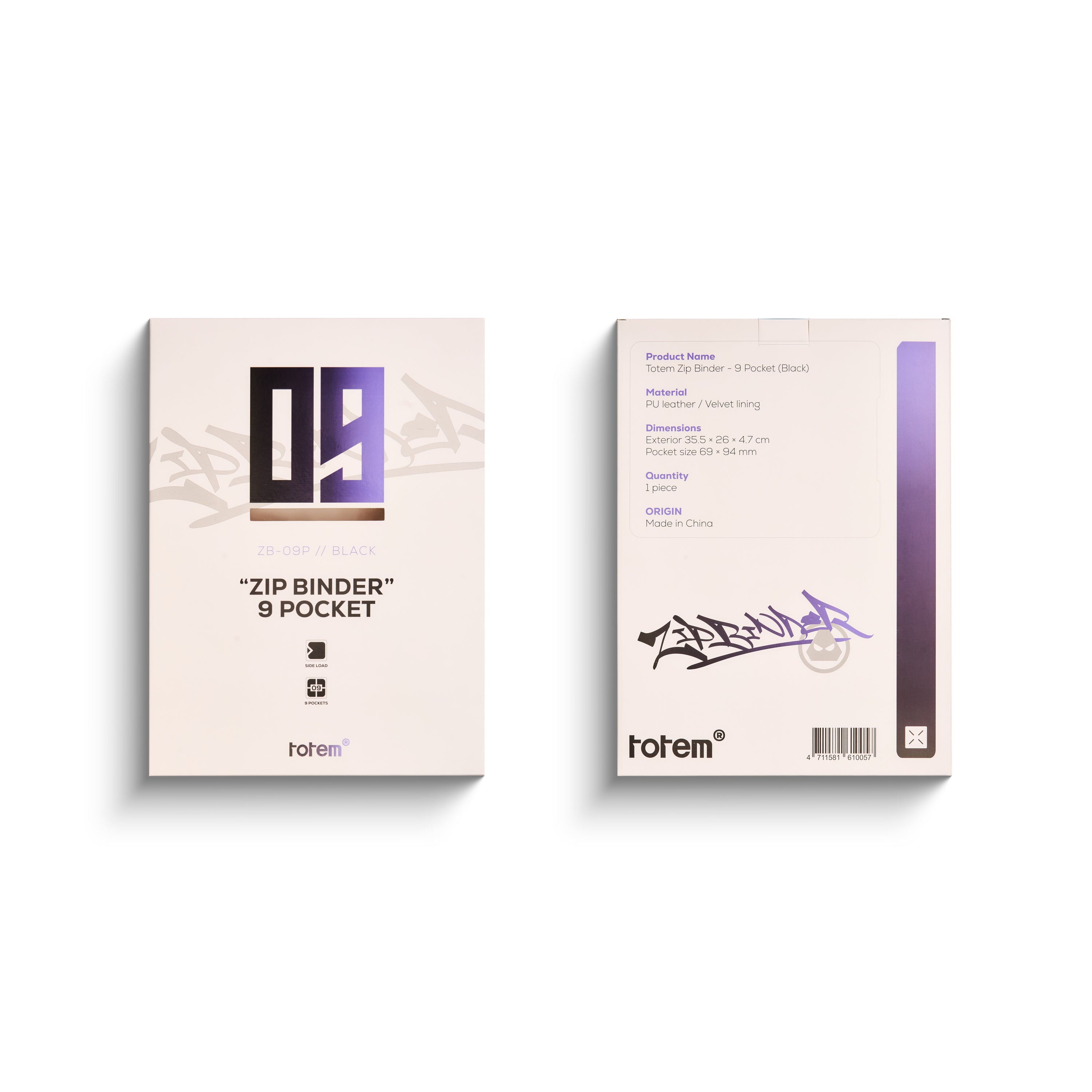 Totem Zip Binder - 9 Pocket