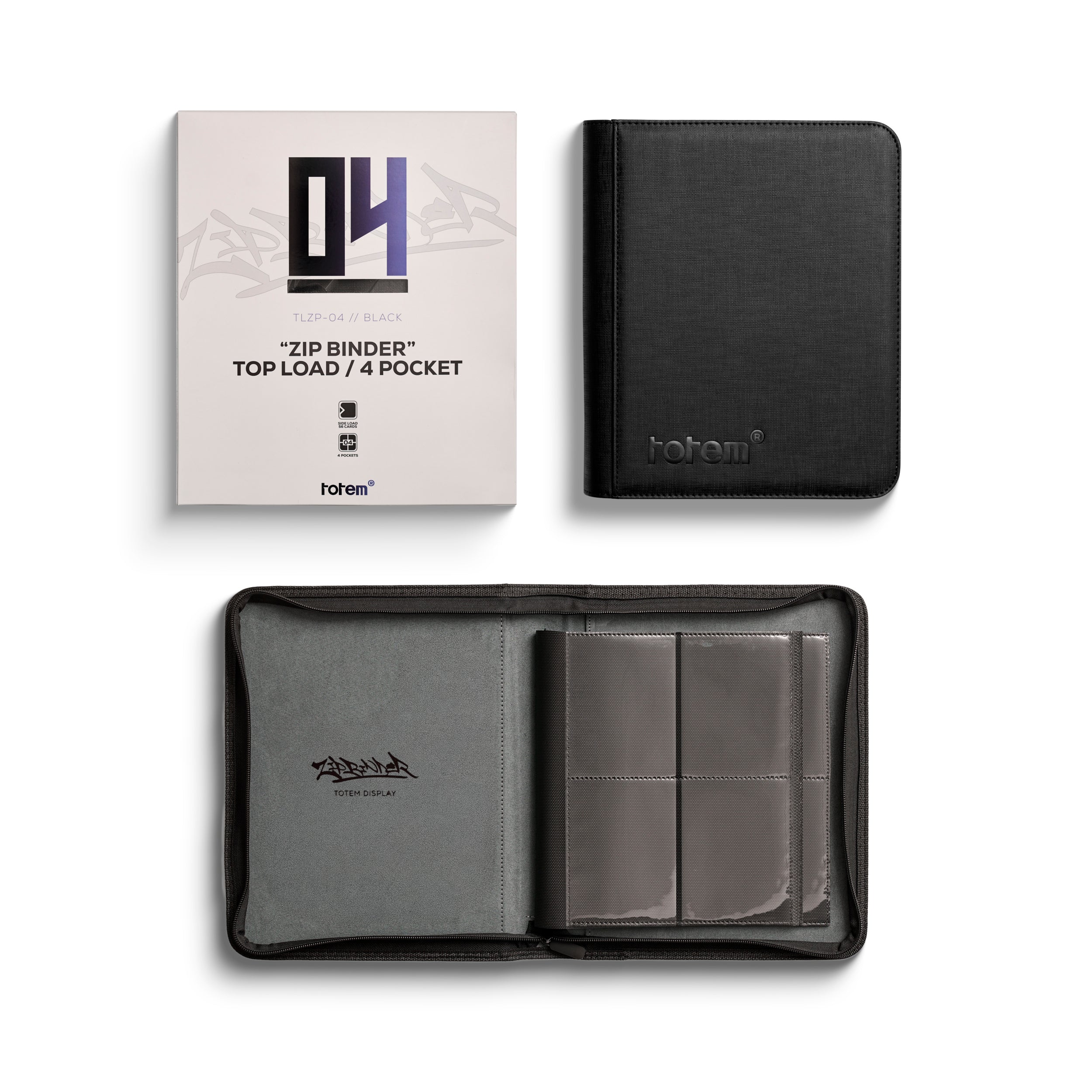 Totem Top-Loader Zip Binder - 4 Pocket